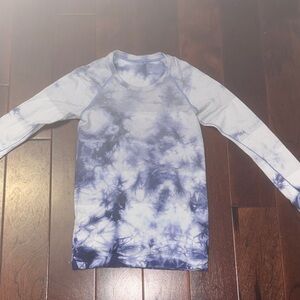 lululemon athletica Kids Blue Tie-Dye Long Sleeve Tee